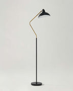 Asymmetric Design LED Floor Lamp – Modern Black & Gold, 173 cm, for Living Room