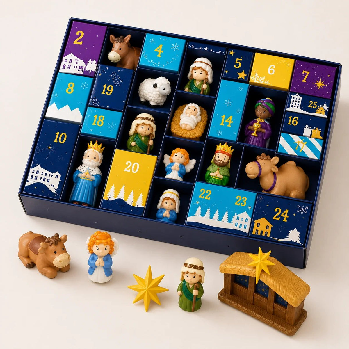 Navielle | Nativity Advent Calendar for Kids with 25 Nativity Figures