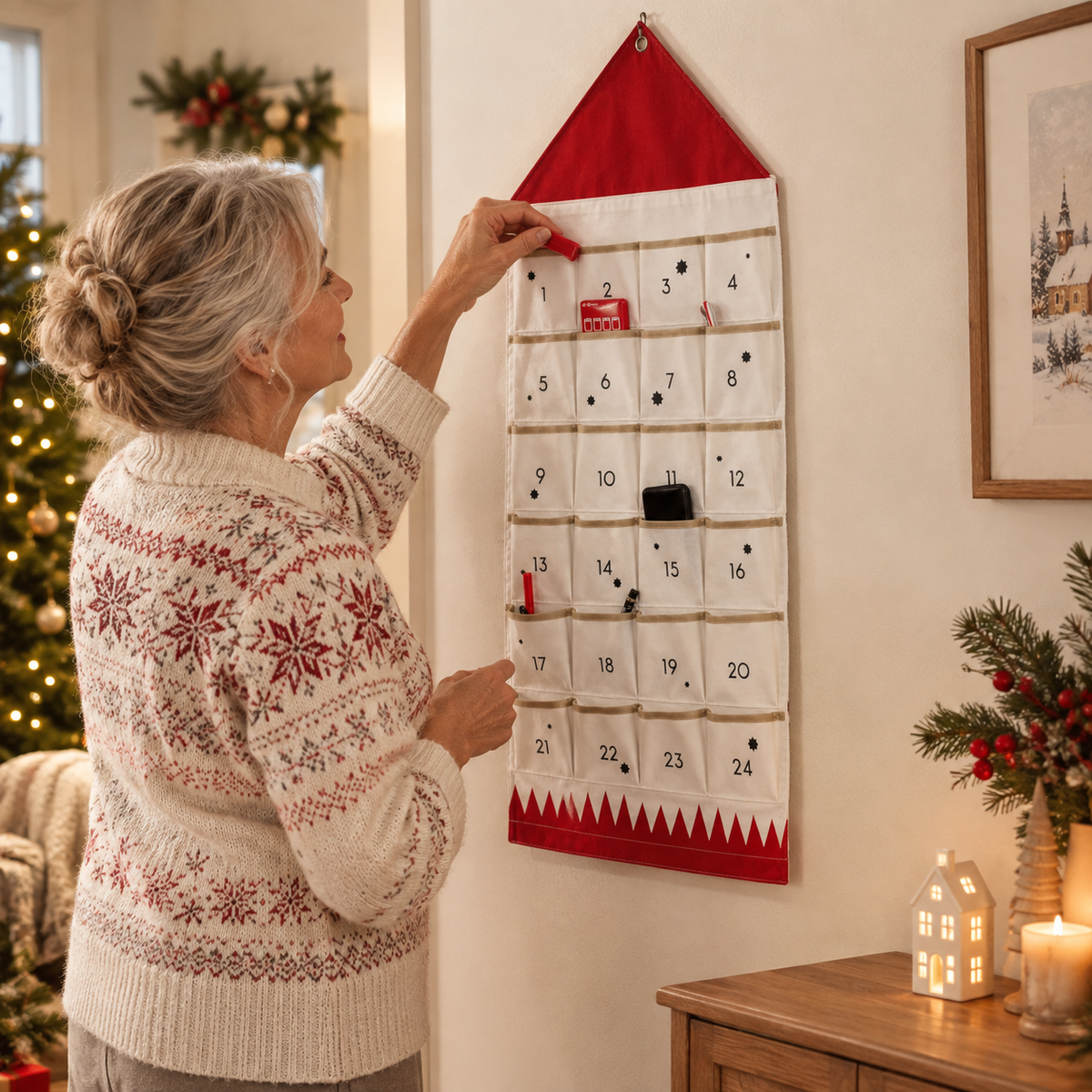 Fillora | Fillable Fabric Advent Calendar with 24 Pockets