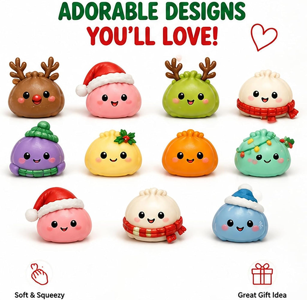 Plumora | Squishy Toy Advent Calendar for Kids with 24 Surprise Squishies