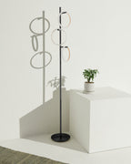 Modern LED Ring Floor Lamp – Dimmable, Gold Metal, 3 Light Rings