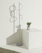 Modern LED Ring Floor Lamp – Dimmable, Gold Metal, 3 Light Rings