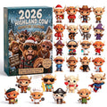 Zottelia | Highland Cow Figure Advent Calendar with 24 PVC Figures 2026