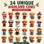 Zottelia | Highland Cow Figure Advent Calendar with 24 PVC Figures 2026