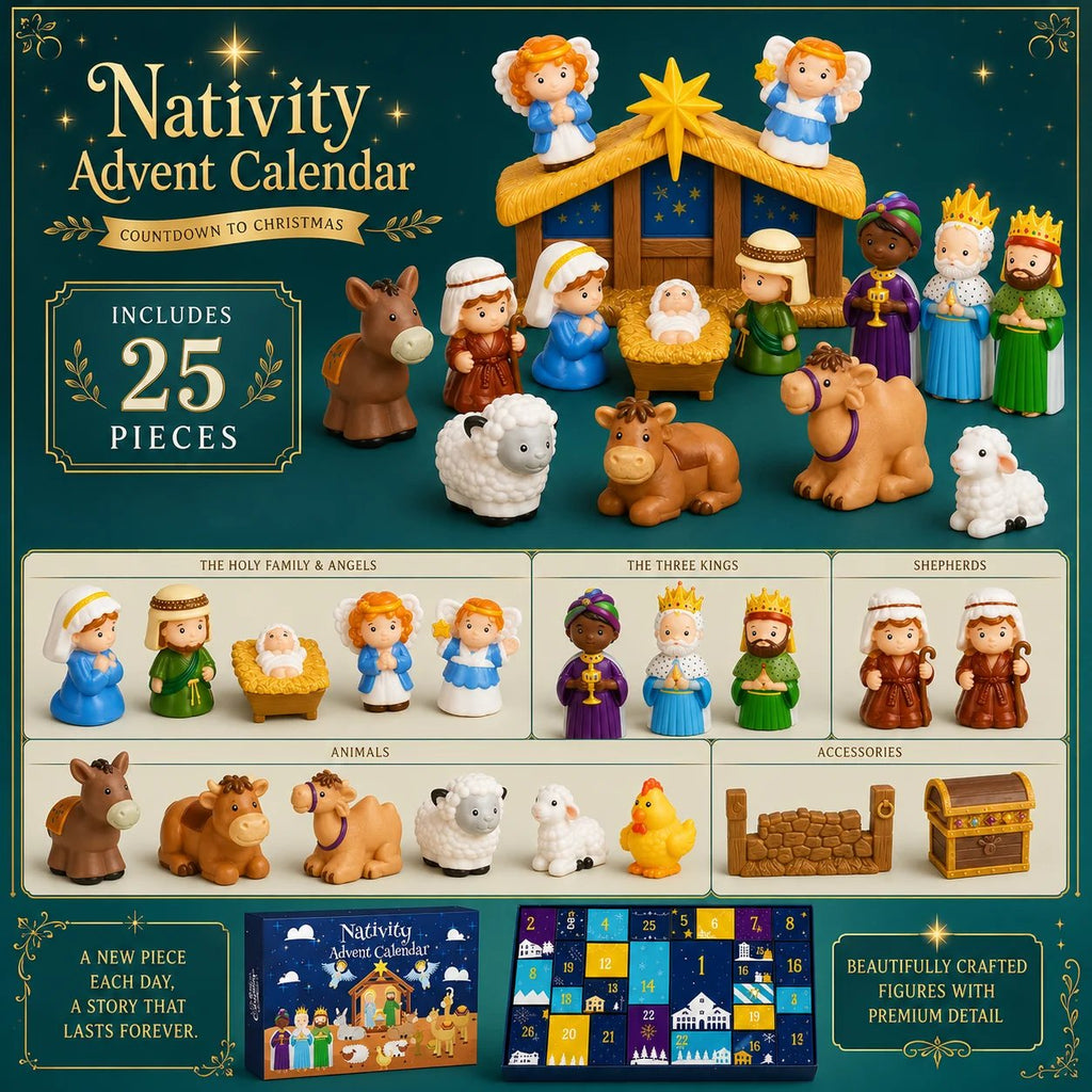 Navielle | Nativity Advent Calendar for Kids with 25 Nativity Figures