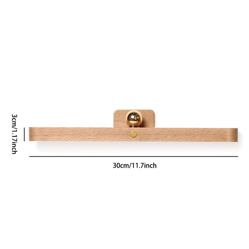 Cordless Magnetic LED Wall Light – Adjustable, Rechargeable, Wood-Look Mood Lighting for Bedroom, Kitchen & Living Room