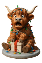 Highland Cow Advent Calendar with 24 Resin Figures 2026