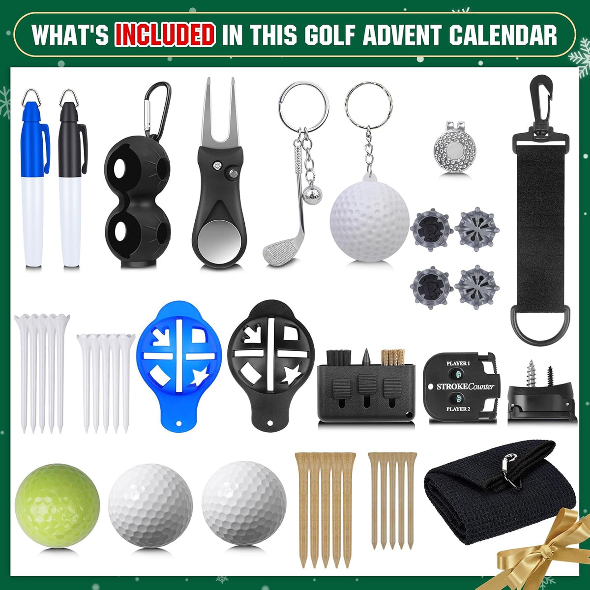 Fairlo | Golf Advent Calendar with 24 Golf Accessories for Golfers