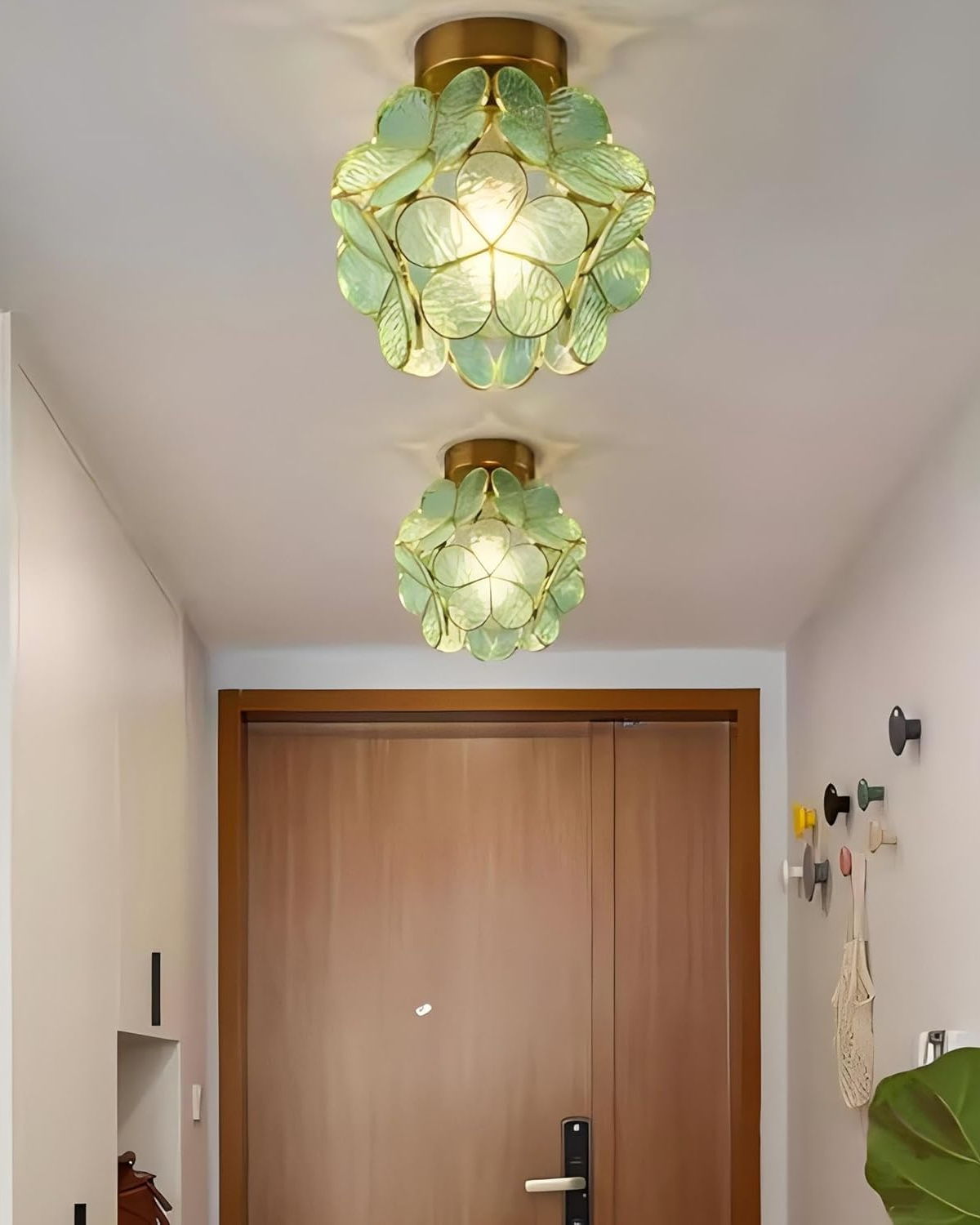 Modern Flower Ceiling Light – Acrylic & Gold-Tone Iron LED Design Lamp, 20 cm