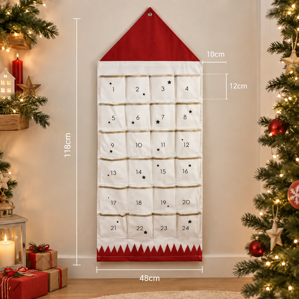 Fillora | Fillable Fabric Advent Calendar with 24 Pockets