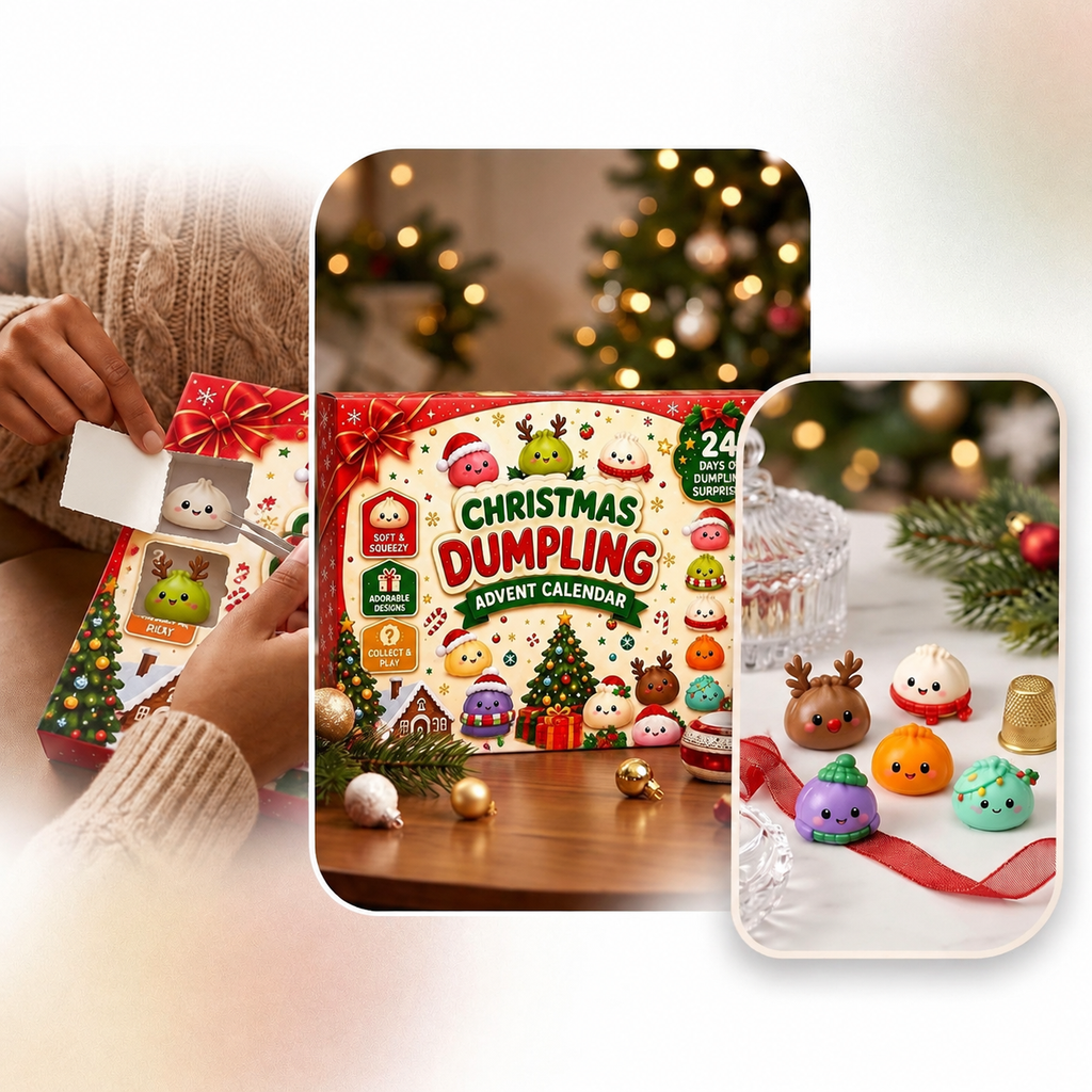 Plumora | Squishy Toy Advent Calendar for Kids with 24 Surprise Squishies
