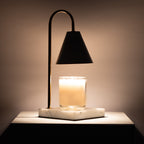 Candle Warmer Lamp with Timeless Marble Finish – Flameless Warmth