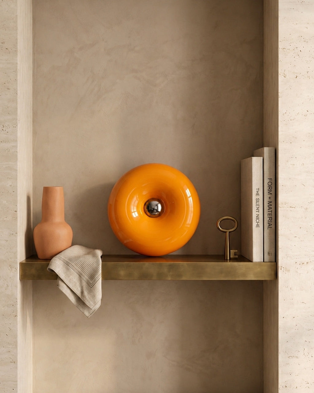 NARA Donut Glass Table Lamp – Dimmable, 3 Colour Temperatures, Bauhaus Design, Touch Control, Wall Mountable