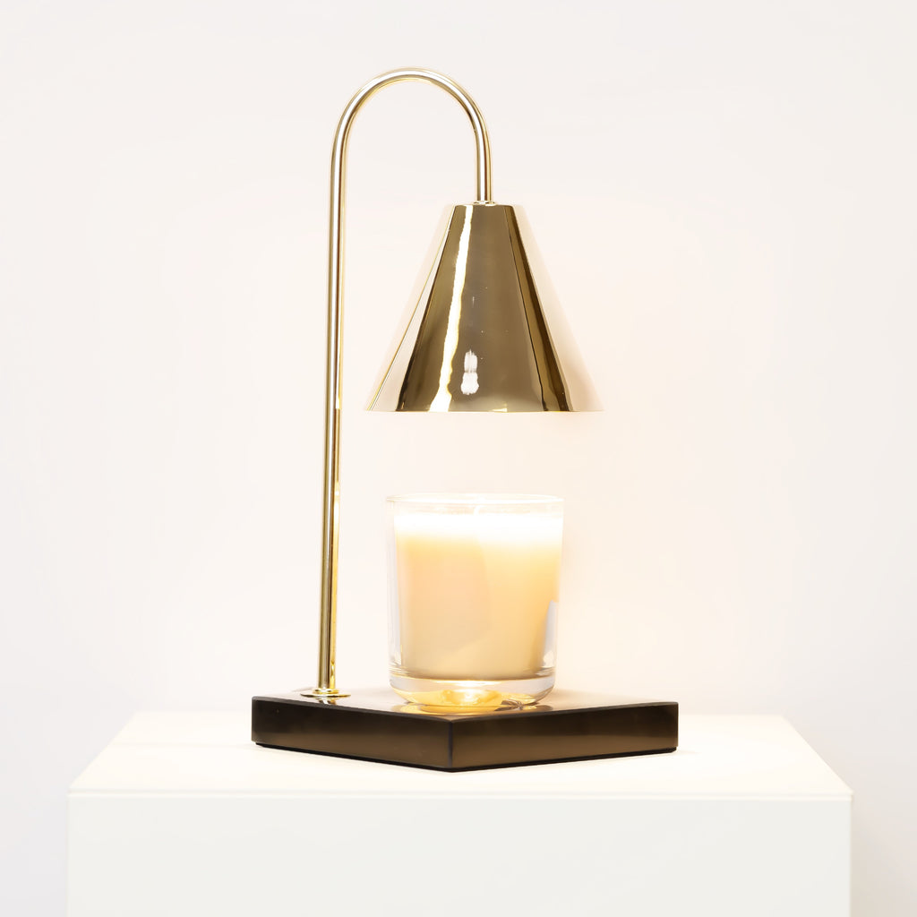 Candle Warmer Lamp with Timeless Marble Finish – Flameless Warmth