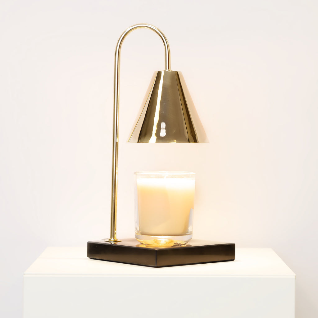 Candle Warmer Lamp with Timeless Marble Finish – Flameless Warmth