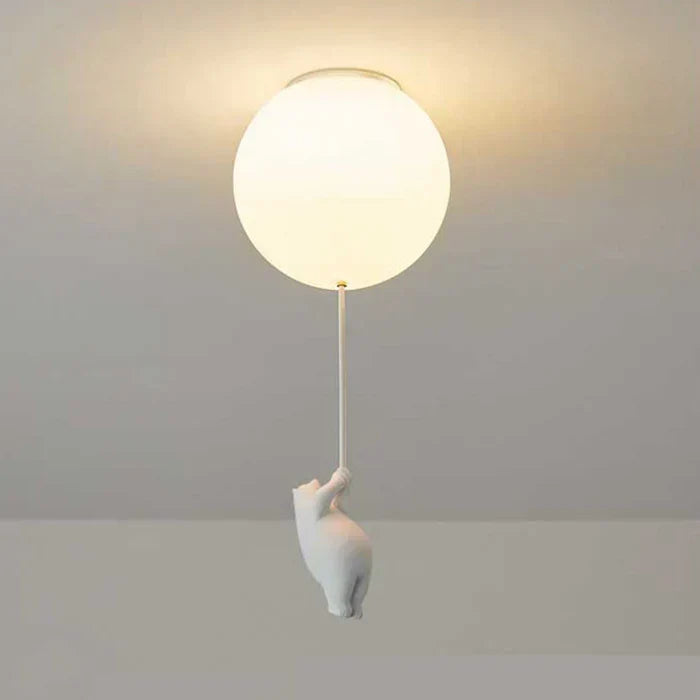 Bear & Balloon Pendant Light for Kids’ Room – Playful Ceiling Light with Warm LED for Bedroom & Living Room