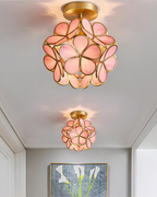Modern Flower Ceiling Light – Acrylic & Gold-Tone Iron LED Design Lamp, 20 cm