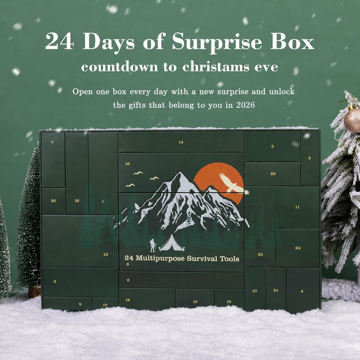 Wildaro | Survival Advent Calendar with 24 Outdoor Gear Items 2026