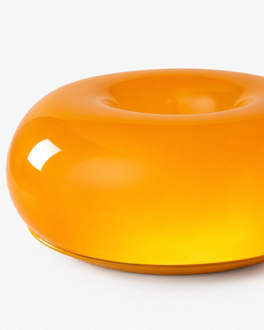NARA Donut Glass Table Lamp – Dimmable, 3 Colour Temperatures, Bauhaus Design, Touch Control, Wall Mountable