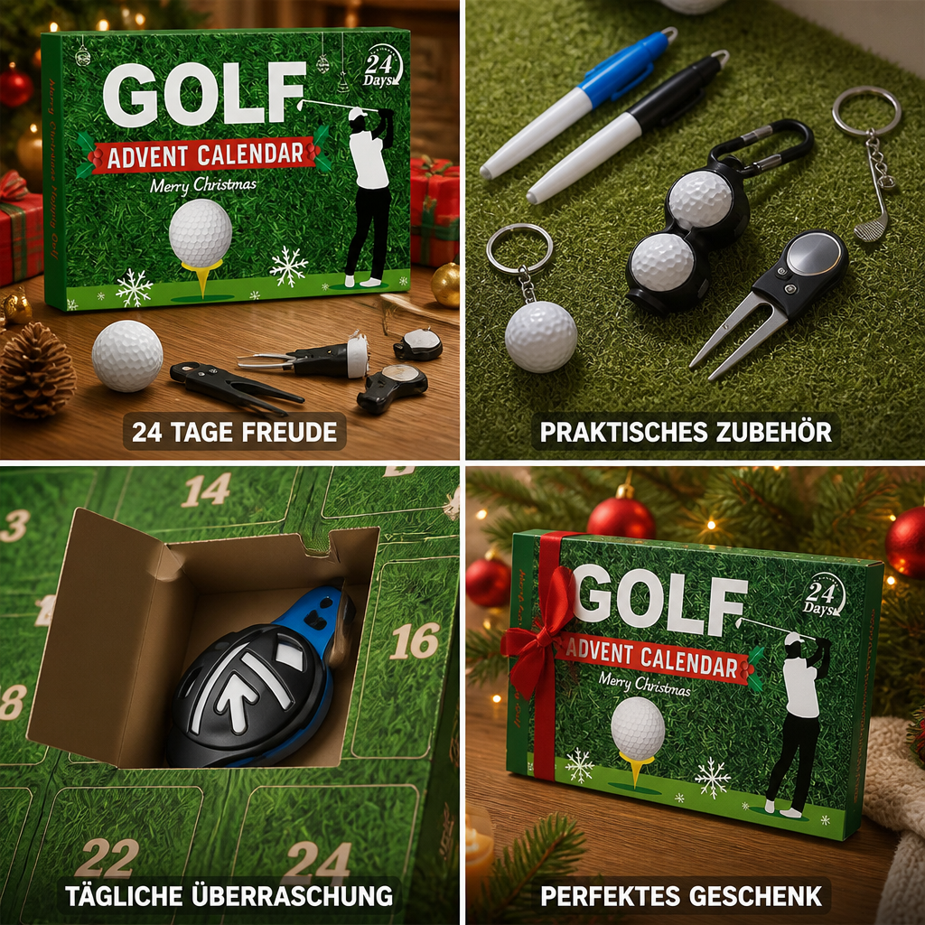 Puttora | Golf Advent Calendar with 24 Golf Accessories in Gift Box