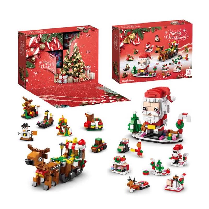 Bauleno | Building Block Advent Calendar for Kids with 12 Blocks for a Christmas Tree