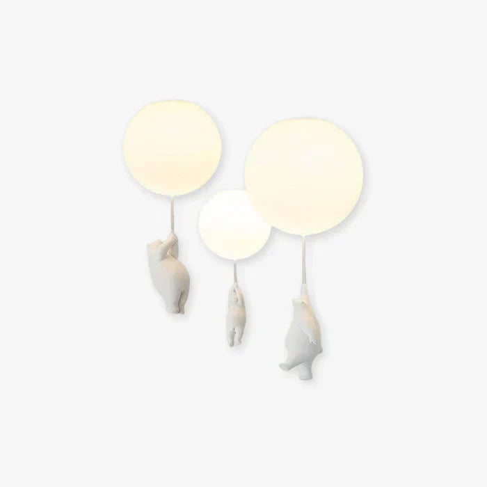 Bear & Balloon Pendant Light for Kids’ Room – Playful Ceiling Light with Warm LED for Bedroom & Living Room