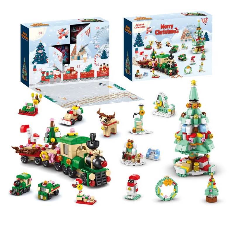 Bauleno | Building Block Advent Calendar for Kids with 12 Blocks for a Christmas Tree