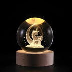 Crystal Ball Lamp with Coloured LED Lighting – Decorative Mood Light for Living Room & Bedroom