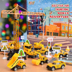 Kranoli | Construction Vehicle Advent Calendar for Kids with Crane and Play Board