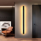 Modern LED Metal Bar Wall Light – Living Room Wall Lighting in Black or Gold, 60–120 cm