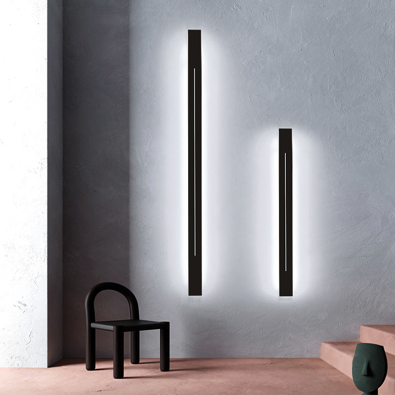 Modern LED Metal Bar Wall Light – Living Room Wall Lighting in Black or Gold, 60–120 cm