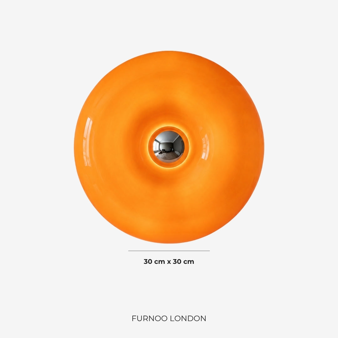 NARA Donut Glass Table Lamp – Dimmable, 3 Colour Temperatures, Bauhaus Design, Touch Control, Wall Mountable