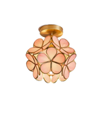 Modern Flower Ceiling Light – Acrylic & Gold-Tone Iron LED Design Lamp, 20 cm