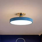 Round Nordic Acrylic LED Ceiling Light – Modern Scandinavian Semi-Flush Light for Bedroom, 30–60 cm