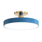 Round Nordic Acrylic LED Ceiling Light – Modern Scandinavian Semi-Flush Light for Bedroom, 30–60 cm