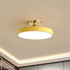 Round Nordic Acrylic LED Ceiling Light – Modern Scandinavian Semi-Flush Light for Bedroom, 30–60 cm