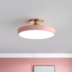 Round Nordic Acrylic LED Ceiling Light – Modern Scandinavian Semi-Flush Light for Bedroom, 30–60 cm