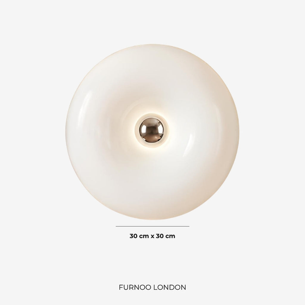 NARA Donut Glass Table Lamp – Dimmable, 3 Colour Temperatures, Bauhaus Design, Touch Control, Wall Mountable