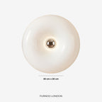 NARA Donut Glass Table Lamp – Dimmable, 3 Colour Temperatures, Bauhaus Design, Touch Control, Wall Mountable
