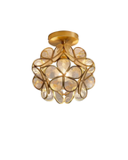 Modern Flower Ceiling Light – Acrylic & Gold-Tone Iron LED Design Lamp, 20 cm