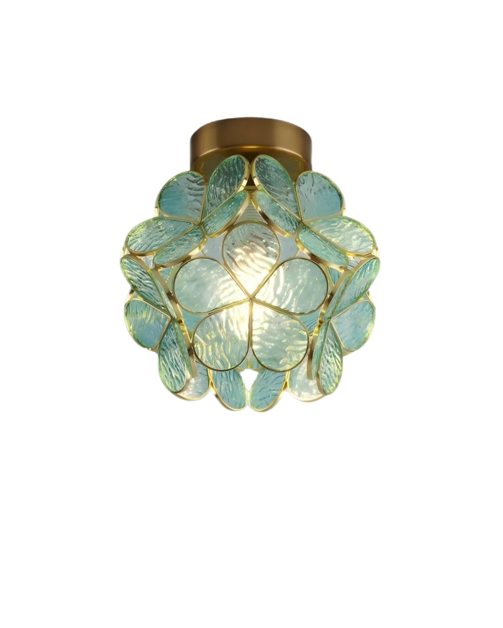 Modern Flower Ceiling Light – Acrylic & Gold-Tone Iron LED Design Lamp, 20 cm