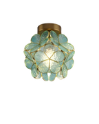 Modern Flower Ceiling Light – Acrylic & Gold-Tone Iron LED Design Lamp, 20 cm