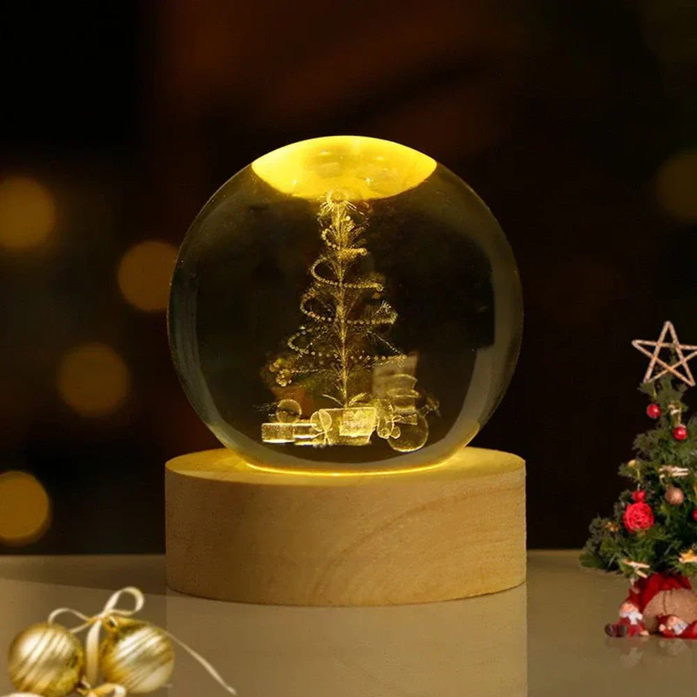 Crystal Ball Lamp with Coloured LED Lighting – Decorative Mood Light for Living Room & Bedroom