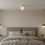 Glass Globe Wall & Ceiling Light with Coloured Disc – 12 × 10 cm, G9 LED, 3000K Warm White, Hardwired