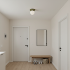 Glass Globe Wall & Ceiling Light with Coloured Disc – 12 × 10 cm, G9 LED, 3000K Warm White, Hardwired