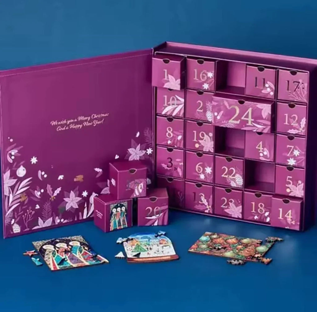 Mini Puzzle Advent Calendar with 24 Christmas Jigsaw Puzzles 2026