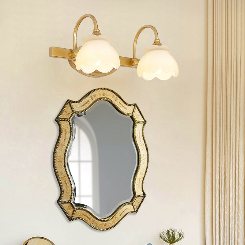 Traditional Brass LED Wall Light – Bathroom Mirror Light with 2, 3 or 4 Lights