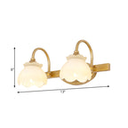 Traditional Brass LED Wall Light – Bathroom Mirror Light with 2, 3 or 4 Lights