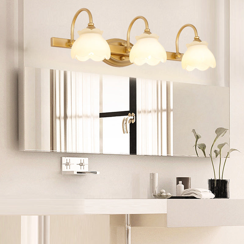 Traditional Brass LED Wall Light – Bathroom Mirror Light with 2, 3 or 4 Lights