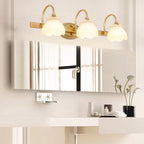 Traditional Brass LED Wall Light – Bathroom Mirror Light with 2, 3 or 4 Lights